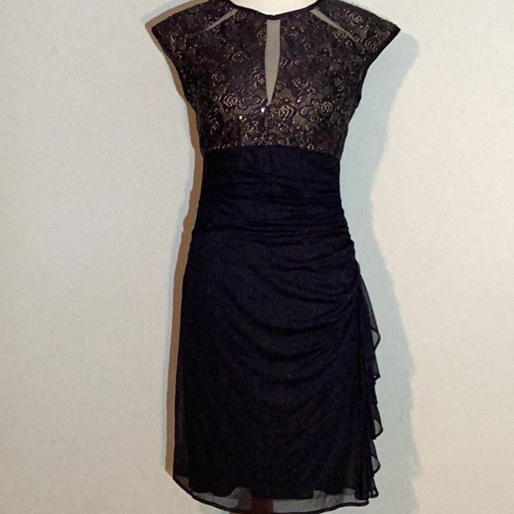 Betsy & Adam Navy blue sequin party dress Love it but didn’t fit me :(